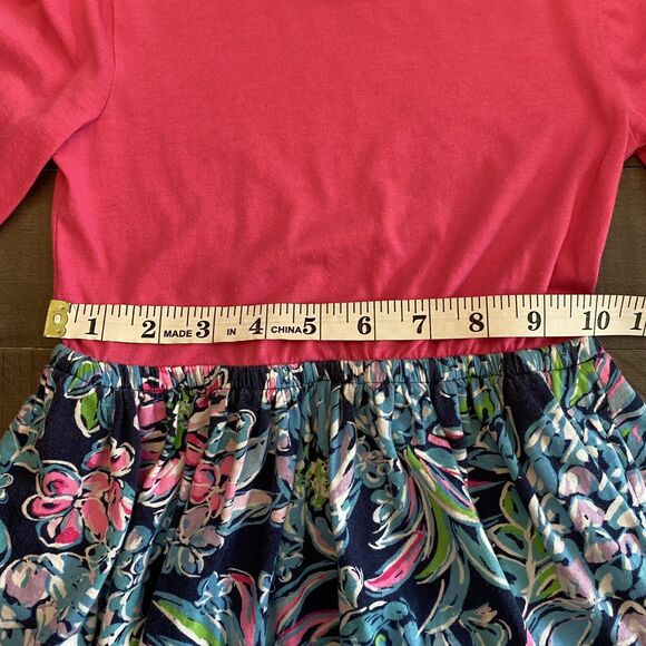 Lilly Pulitzer Girls Giavanna Dress Colorful Floral Long Sleeve Pockets Sz S - Picture 13 of 16